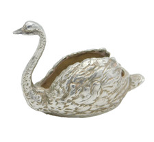 Cast Sterling Silver Miniature Swan Figure Ornament Vintage 1970 Birmingham