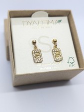 Dyadema 18kt Gold Plated Sterling Silver Earrings, S Initial Earrings