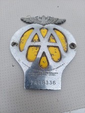 Vintage AA Car Grill Badge