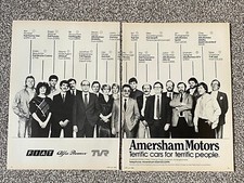 Rare Vintage 1984 Magazine Car Advert Picture Amersham Motors Alfa Fiat TVR Ad