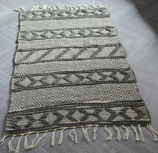 Large Boho Chic Area Rug – Grey & White Shaggy Design – Extra Soft & Plush rug