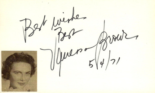 Vanessa brown signed auto - vanessa,