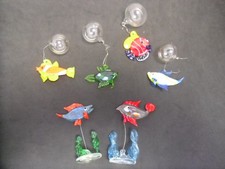 Vintage hand blown glass fish tank ornaments
