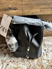 Zara Black Bucket Handbag