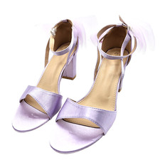 Wmns Lavender Satin Bow Block