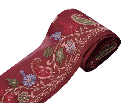 Sushila vintage maroon silk - vintage,