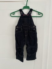 Boys John Lewis Navy Blue 100% Cotton corduroy Dungarees Age 9-12 Months