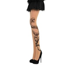 Nude Snake Print Tights Women