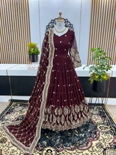 INDIAN STYLE BROWN COLOR GOWN
