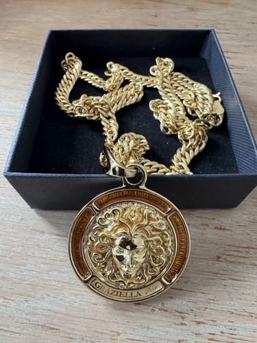 18k gold necklace with rooster - gold,