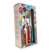 Amefa Kaleidoscope 24 Piece Stainless Steel Colourful Cutlery Set