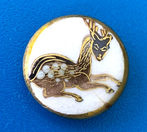 Vintage hand painted deer - painted,