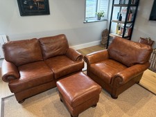Two Seater Tetrad Leather Sofa