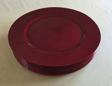 12 Red Metallic Finish Plastic