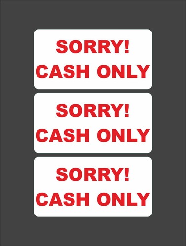 Sorry cash only vinyl - sorry,