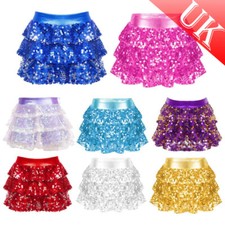 UK Girls Sequins Tiered Ruffle
