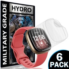 For Fitbit Versa 4 Watch Matte Hydrogel Screen Protector Film Cover - 6 Pack