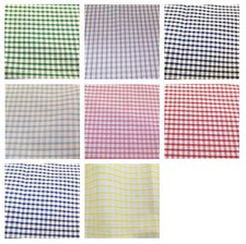 Corded Gingham Fabric 1/8" (3mm) Check Dress Material  - 44" (112cm) wide