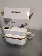 Steam Iron Travel Steamer with LCD Screen, 10S Fast Heat-up 2000W White