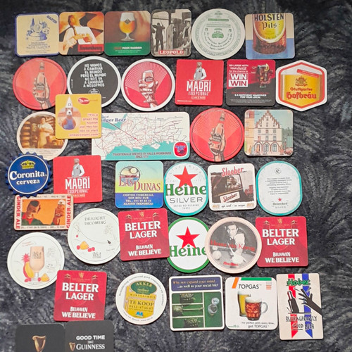Mixed brands beer mats - brands,
