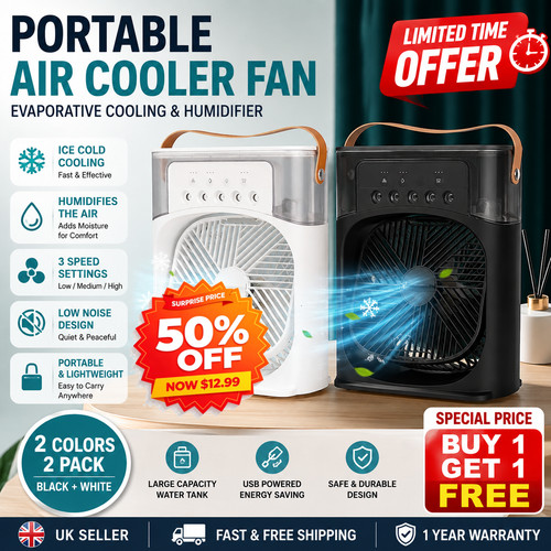 Portable air cooler fan - 2x,