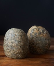 River Stone Candle Holders set of 2