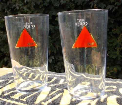 Bass pub pint glass x2 - ,