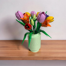 Lego inspired cylinder vase - inspired,