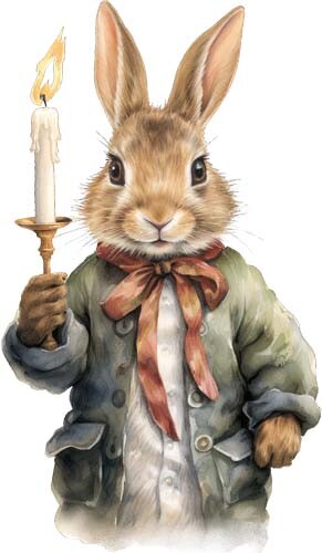 Colourful cute peter - peter, rabbit