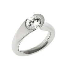14k White Gold Solitaire