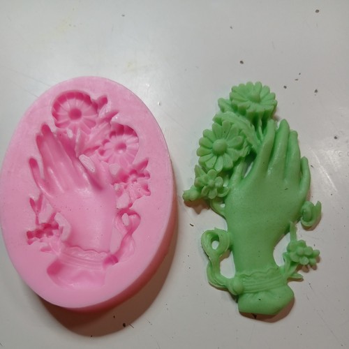 Hand holding flower silicone - holding,