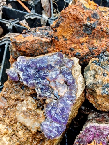 Blue john fluorite raw joblot - fluorite,