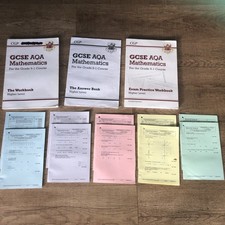 AQA GCSE MATHS HIGHER LEVEL WORK BOOKS + EXAM PRACTICE Papers Unused