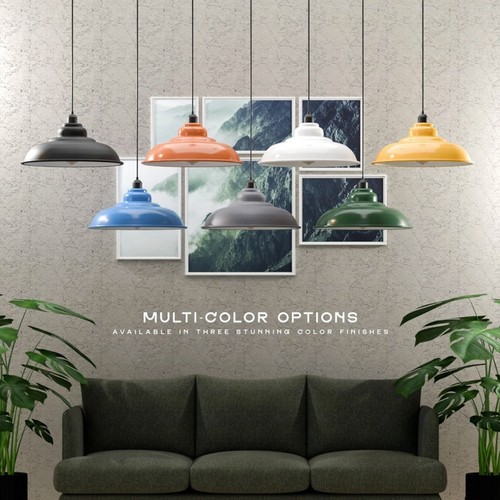 Industrial curvy 32cm pendant - 32cm,