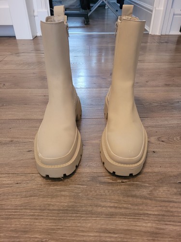 Zara beige boots size - zara, 6