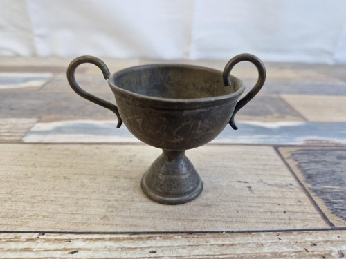 Vintage brass trophy cup - vintage,