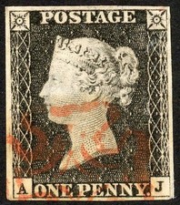 SG3 1840 1d grey-black, AJ, 4