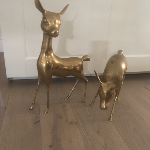 Vintage brass bambi - figure,