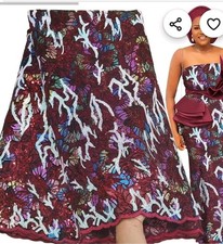 Burgundy French Tulle Lace