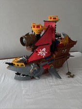 Mattel Fisher Price Imaginext Shark Bite Pirate Ship Toy