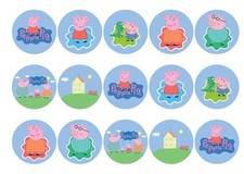 Edible Peppa Pig cake toppers