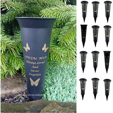 Grave Vase Memorial Flower Holder Pot Spike Crem Graveside Plastic Loving Memory