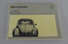 Maintenance Notice / Manual VW