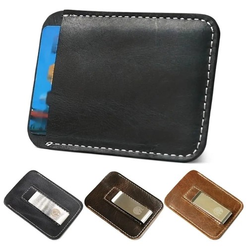 Thin genuine leather money - thin,