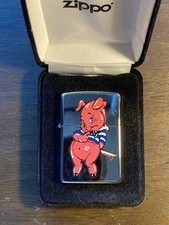 Vintage Zippo Lighter - Flame Rite Rare Porky, Piggy Pig Frank Kozik