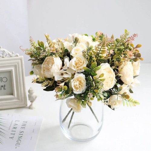Artificial peony rose bouquet - peony,
