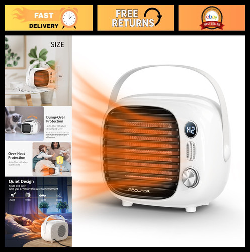 800w 500w ceramic space heater - 800w/500w,
