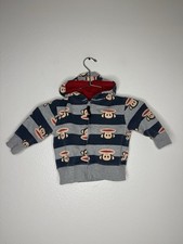 Paul Frank Hoodie AOP Sweatshirt Zip Up Jacket Monkey Size 12 Months
