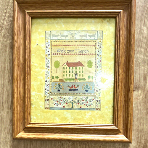 Framed cross stitch print - framed,
