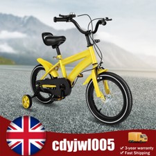 14 Inch Kids Bike Unisex Children Boys/Girls Cycling Bicycle Yellow Bike Gift UK